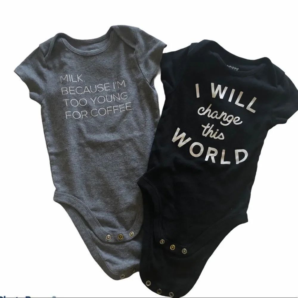 Jumping Beans Set of Two Shirts Bottom Snaps Baby 18M